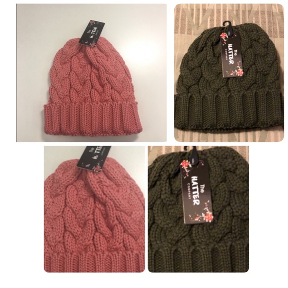 2- in -1 Cable Knit In Pink, Dark Green - Picture 2 of 6